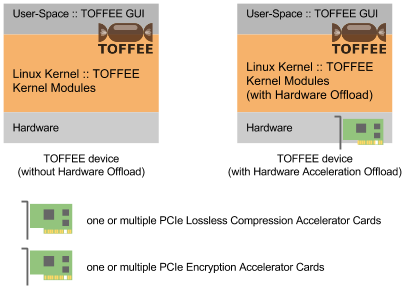 TOFFEE Architecture with Compression and Decompression Accelerator Card